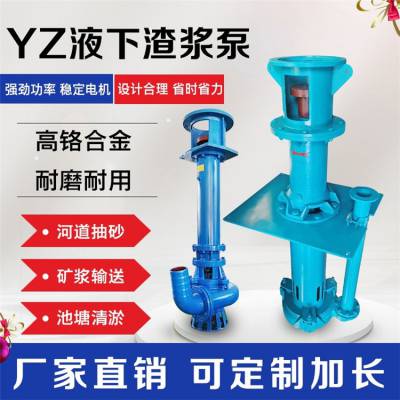 Y型浸入式液下泵无堵塞耐磨材质长轴泵支持加长定制YZ液下泵