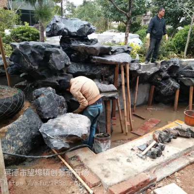 批发草坪点缀石 驳岸石 小区园林风景石 吨位太湖石 公园摆景石