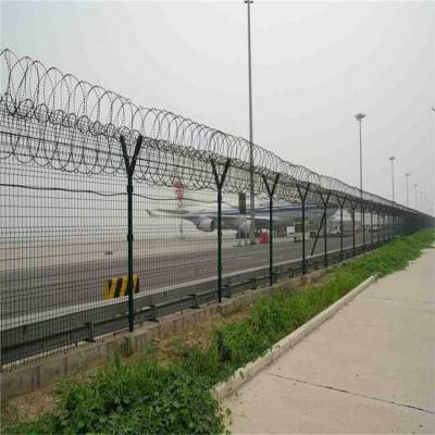 艾瑞机场防护网安装 刀片刺隔离网 机场围界网施工
