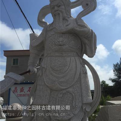 辽阳寺庙石雕刻关公脸怎么开 伽蓝菩萨石雕