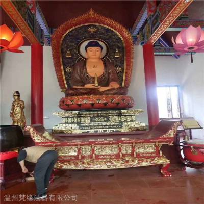 梵缘法器 铜雕三宝佛 寺庙三宝佛佛像 生产批发