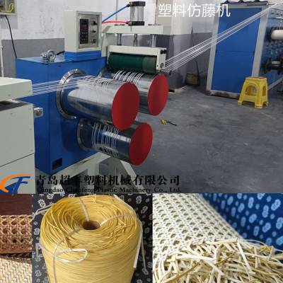 定制 塑料仿藤机生产设备 sj75塑料单螺杆挤出机 pe多条藤条生产机器