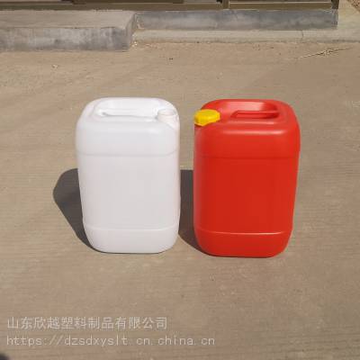 全新料绿色20L塑料桶 50斤蓝色方桶 灰色废液油桶 红色堆码化工桶