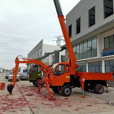 厂家销售农用挖吊一体车 农村白事用挖吊运输车 四驱吊挖运输车