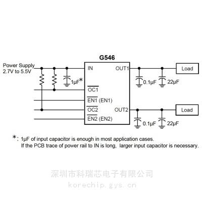 致新G546系列 G546A2P1U 双通道电源IC 采用SOP-8封装