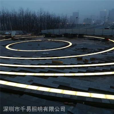 路面发光地砖灯 地埋线条灯 led地面灯带 千易厂家非标定制