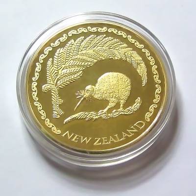 金属纪念币定制亚克力包装盒新西兰纪念币几维鸟纪念币定制