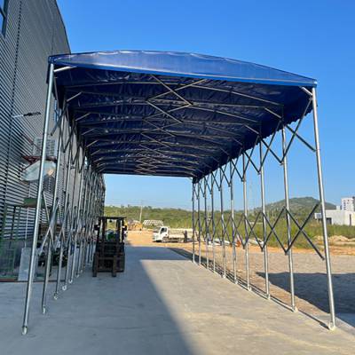 伸缩大排档帐篷STHZ-01 广 州 海 珠 防水帆布 移动推拉雨棚