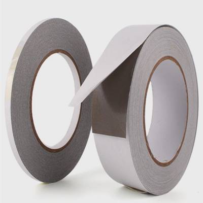 银色平纹双面导电布 导电材料屏蔽胶 抗干扰屏蔽隔离电磁波平纹胶布