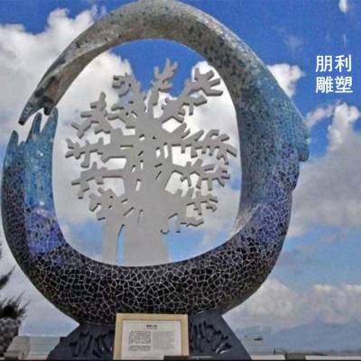 空间雪花树雕塑 主题片状雕塑 庭院雪花树雕塑主体