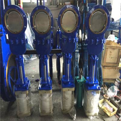 气动阀门供应商 DMZ673H/Y-16C 暗杆气动刀型闸阀 DN600 污水闸阀