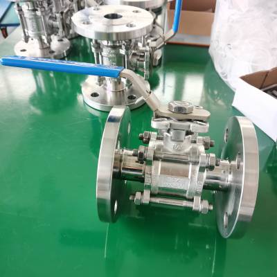 不锈钢卫生级三片式球阀 法兰球阀 三片式气动球阀