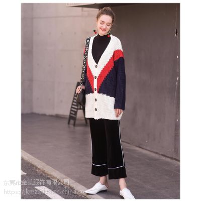 女装针织衫开衫毛衣加工厂
