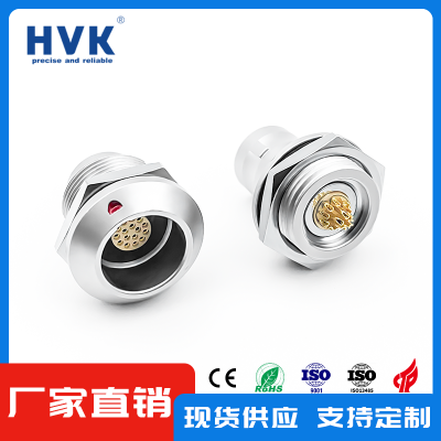 鸿万科HVK FAG插头连接器 推拉自锁 IP68防水连接器0B1B2B3B