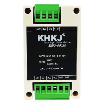 3路继电器输出模块板卡RS485 Modbus RTU协议鲲航KHDQ-0003R