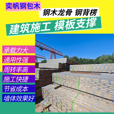 奕帆建材 钢包木厂家 建筑建材钢木龙骨供应50*50 铁包木方 替代木方