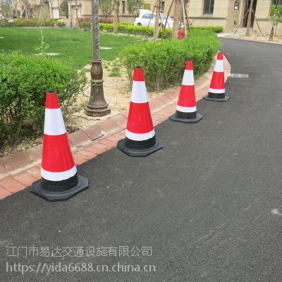 绿化改造临时路锥 道路交通安全橡胶路锥