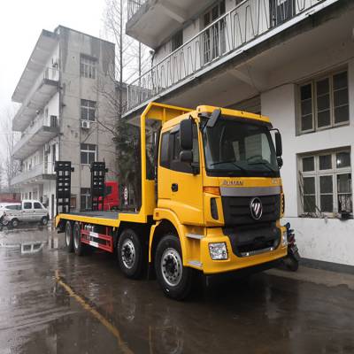 湖南350马力福田欧曼前4后8挖机平板拖车销售点