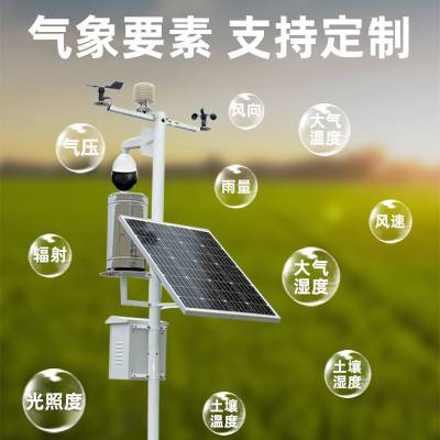 睿农科技小型户外农业自动监测站室外无线田间环境雨量观测气象站