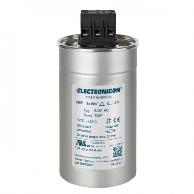 ELECTRONICON 用于高频滤波器的交流电容器E62-3HF 和E62-3ph
