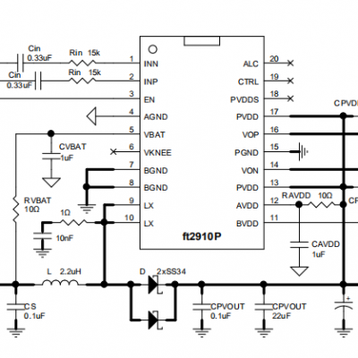 ft2910 7.2W 内置BOOST 升压G 类音频功率放大器- 供应商网