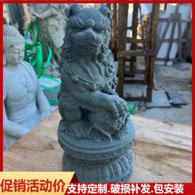 青石石雕麒麟狮雕塑 貔貅狮子寺庙祠堂瑞兽摆件 惠安雕刻工厂