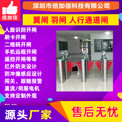 倍加信人行通道闸机工地道闸幼儿园出入口人脸识别门禁翼BJXZ1758