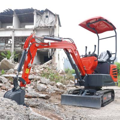 室内破碎小型16挖掘机三缸动力挖挖机沃特国产微型挖土机