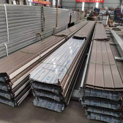 扬州市生产铝镁锰板 0.8mmPVDF铝镁锰直立锁边65-430屋面板