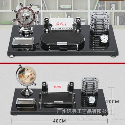 广州木质笔筒摆件 水晶纪念品 办公礼品 商务礼品