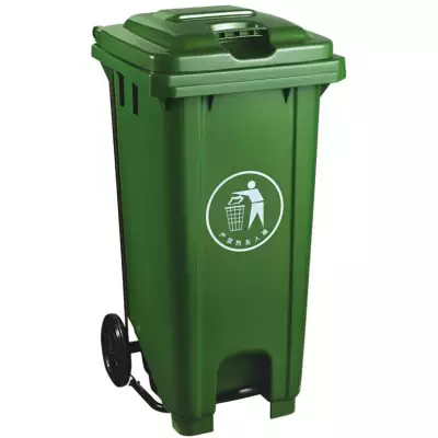 蚌埠环卫社区垃圾桶制品厂 塑料脚踏翻盖桶 蚌埠美食街垃圾回收桶