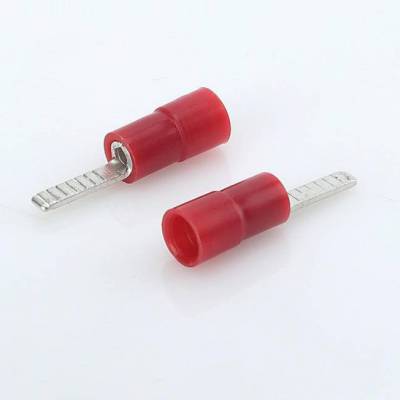 供应 冷压接线耳 DBVN1.25-10 尼龙绝缘护套片形端子平方 压线紫铜