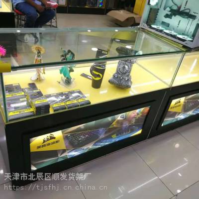 天津展柜玻璃柜台 烟酒展柜 烟柜 食品展柜 糖果 水果货架 蔬菜架 款式新颖天津顺发展柜货架厂定做