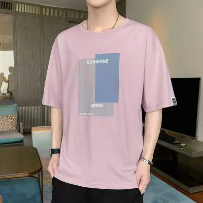 韩版短袖男式T恤圆领莫代尔印花T恤便宜男装T恤地摊货源