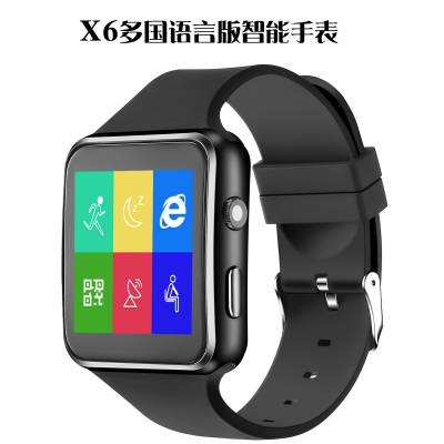 原厂直销X6智能手表smart watch插卡打电话运动计步成人商务手表