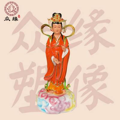 七仙女神像 半手工机械 七星姑极彩雕像 玉皇王母树脂玻璃神像