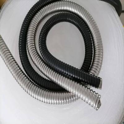 PVC披覆不锈钢软管 Φ8mm灰色金属包塑蛇皮护线管铠装电缆波纹管