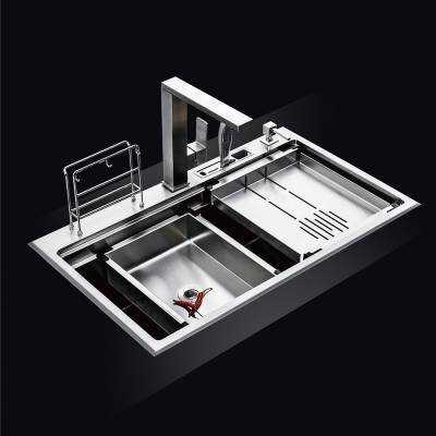 大户型楼盘精选诺帝玛手工功能型单槽NU561不锈钢手工单槽