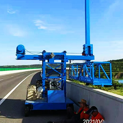 生产排水管安装平台桥梁外侧施工台车可360度旋转吊篮