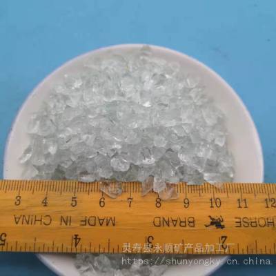 透明玻璃砂用途 3-6毫米透明玻璃砂 永顺现货供应