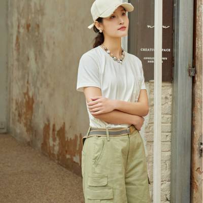 走份批发素言夏季宽松棉麻T恤女文艺简约休闲上衣尾货货源