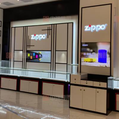 Zippo打火机柜台定做、展柜定做厂家