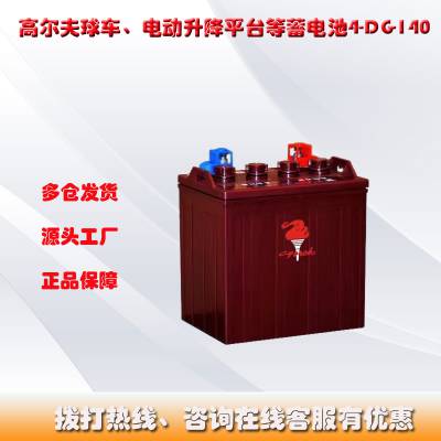 火炬电动车铅酸加液蓄电池4-DG-140观光车高尔夫警务车电瓶8V