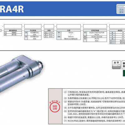 IAI电缸 RCA2/RCA系列 24vAC伺服马达 拉杆型