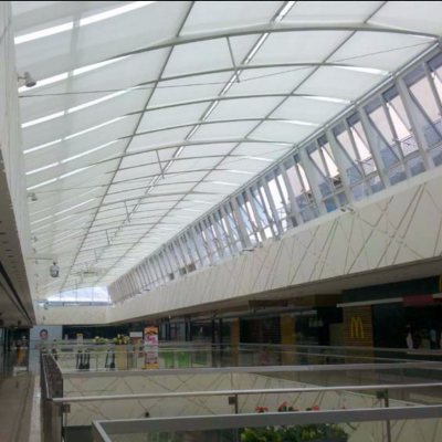 天棚帘商场酒店阳光房遮阳帘全遮光半遮光玻璃顶电动遮阳帘