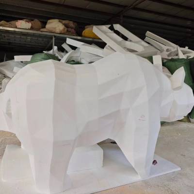 泡沫雕刻 几何形状熊猫 展览展示美陈道具
