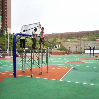 篮球场地面材料厂家 硅PU篮球场验收标准 江西海泥体育硅PU材料报价