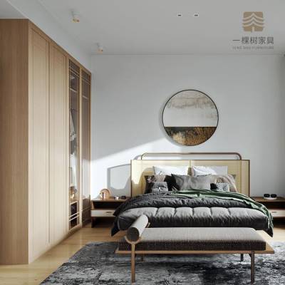 红橡木实木衣柜二三四五六门衣柜按需定制一棵树家具