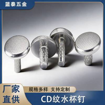 头面CD纹户外运动水壶水杯盖子带槽卡扣镶嵌塑料件平头实心铆钉