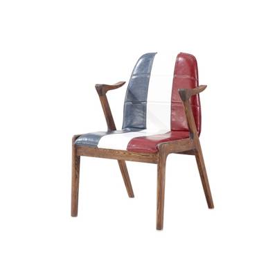 实木主题咖啡椅 创意美式实木扶手咖啡馆椅子